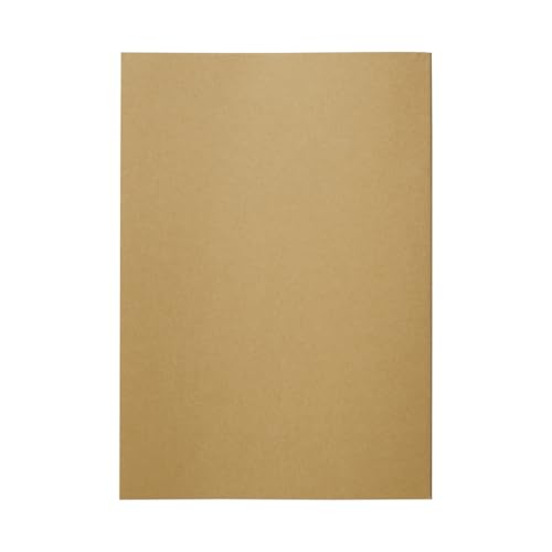 MUJI 無印良品 Recyclingpapier Notizbuch, 184 Blatt, 19,5 x 13,7 cm, japanisches Handwerk, langlebige Bindung (1, Beige) von MUJI 無印良品