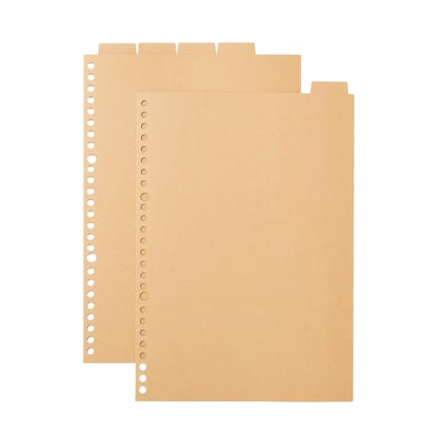 MUJI 無印良品 Register B5, 100% Recyclingpapier, 5 Stück, beige (3) von MUJI 無印良品