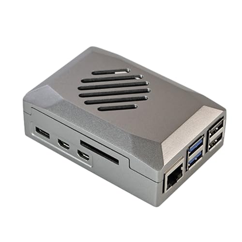 MULAIDI Schutzhülle Box Kühlkörper Für RPI 5 Kühlgehäuse Optionaler PWM Lüfter Passives Kühlgehäuse Raspberry Schutzgehäuse Mit Einstellbarem Lüfter von MULAIDI