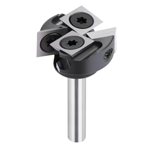 1/10 stücke Holz Hobel Cutter Spoilboard Auftauchen Router Bit Hartmetall Instert Fräser CNC Auftauchen Bit 6 8 12mm 1/4 1/2 schaft(12.7x38.1mm 4T) von MULONGOR
