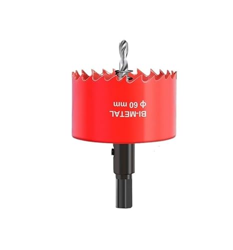 1 Stück Kernbohrer HSS-Bohrer Bimetall-Lochsägen-Bit 15–125 mm for Kunststoffplatten, Edelstahl, Holz, Aluminium, Metallbohren(50mm) von MULONGOR