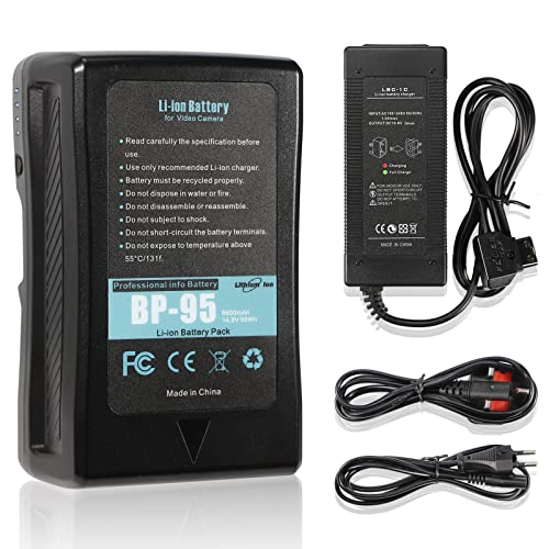 GDORUN 95Wh 6600mAh BP-95 V-Mount V-Lock Kamera Akku für Sony Camcorder Videokamera BMCC ARRI Canon EOS Aja Cion Blackmagic URSA Cine Alta USB Ausgang D-Tap LED Panel BP-L60A BP-800S GDORUN 95Wh 6600mAh BP-95 V-Mount V-Lock Kamera Akku für Sony Camcorder Videokamera BMCC ARRI Canon EOS Aja Cion Blackmagic URSA Cine Alta USB Ausgang D-Tap LED Panel BP-L60A BP-800S von MULS
