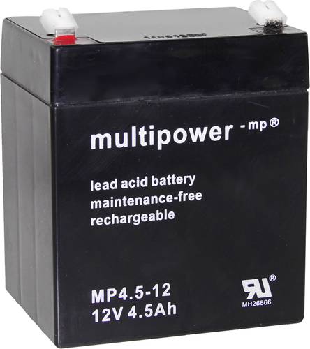 Multipower PB-12-4,5-4,8 MP4,5-12 Bleiakku 12V 4.5Ah Blei-Vlies (AGM) (B x H x T) 90 x 107 x 70mm Fl von MULTIPOWER