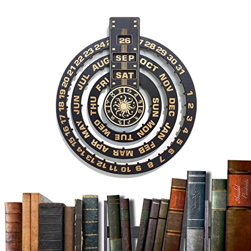 MUMIAO Ewiger Kalender aus Holz | Kreativer Wandkalender für Zuhause, Holz, ewiger Kalender, Vintage-Wandkalender für Zuhause, Büro, Bauernhaus-Dekoration, Scheibenkalender, Wandkunst, Ornament MUMIAO Ewiger Kalender aus Holz | Kreativer Wandkalender für Zuhause, Holz, ewiger Kalender, Vintage-Wandkalender für Zuhause, Büro, Bauernhaus-Dekoration, Scheibenkalender, Wandkunst, Ornament von MUMIAO