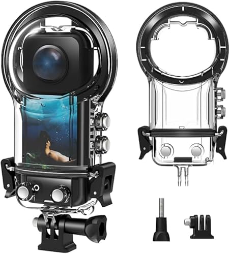 MUMQAQ Wasserdichtes Gehäuse für Insta360 X5,50M Tauchkoffer, schützende Unterwasserschale mit Halterungsadapter, Zubehör MUMQAQ Wasserdichtes Gehäuse für Insta360 X5,50M Tauchkoffer, schützende Unterwasserschale mit Halterungsadapter, Zubehör von MUMQAQ