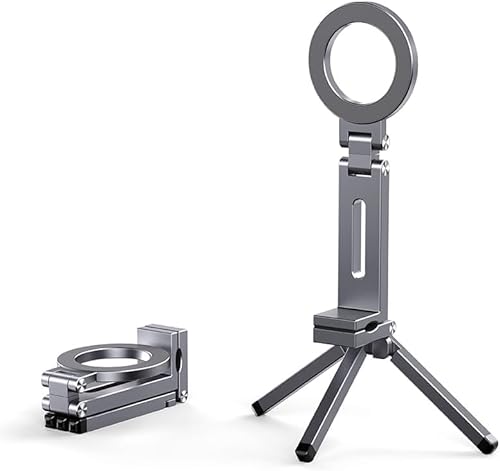 Magnetischer Handy-Ständer mit Stativ, ultraleichte Handyhalterung aus Aluminiumlegierung, 360° verstellbar, geeignet für Handy und alle Handys, unverzichtbare Gegenstände für Fliegen oder Reisen Magnetischer Handy-Ständer mit Stativ, ultraleichte Handyhalterung aus Aluminiumlegierung, 360° verstellbar, geeignet für Handy und alle Handys, unverzichtbare Gegenstände für Fliegen oder Reisen von MUMQAQ