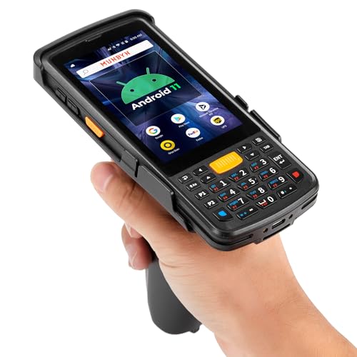 MUNBYN 2024 Neuer Android Barcode Scanner mit Pistole, Android 11 1D/2D SE4710 Zebra-Engine, Handheld-Computer, Inventarscanner, QR UPC, Robustes 4G, Datensammler für Lager, 2-jähriger Schutz von MUNBYN