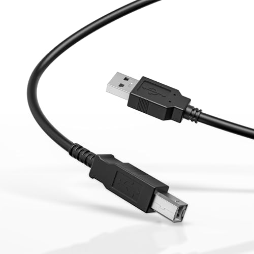 MUNBYN USB-Kabel, schwarzes Druckerkabel, USB-Druckerkabel für P941, P130 und 129B Thermodrucker und andere Versandetikettendrucker von MUNBYN