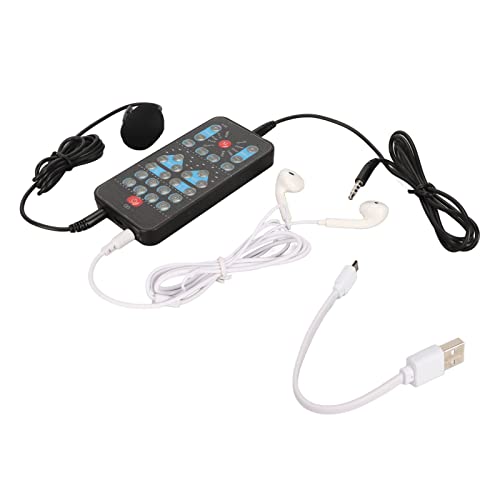 Handheld Voice Changer, Soundkarte Voice Changer Gerät, Mikrofon Voice Changer Modulator Für Mobiltelefon-Computer von MUNEFE
