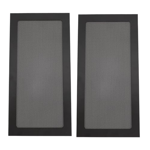 MUNEFE 2Pcs Computer Cooler Fan Dust Filter, Desktop Computer Fan Grill, PVC Computer Fan Filter Net for Effective Filtration of Dust Particles (Black) von MUNEFE
