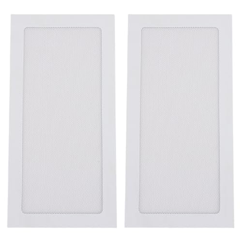 MUNEFE 2Pcs Computer Cooler Fan Dust Filter, Desktop Computer Fan Grill, PVC Computer Fan Filter Net for Effective Filtration of Dust Particles (White) von MUNEFE
