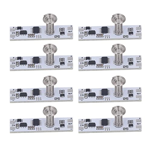 MUNEFE Stepless Dimmen Modul, kapazitives Touch Dimmer Schalter modul, Stepless Dimmmodul Panel für LED-Lichts chrank (8 Stück) von MUNEFE