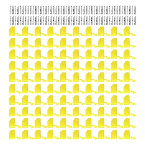 Munefe 100sets Bananenstopfen, stabiles Getriebe 4mm 5 Farben Reiner kupferplattierter Bananenstopfen, Lautsprecher Bananenstopfen für Schiff (Gelb) von MUNEFE
