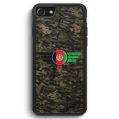 MUNIQASE Afghanistan Camouflage - Silikon Hülle für iPhone 8 - Motiv Design Militär Military - Cover Handyhülle Schutzhülle Case Schale von MUNIQASE