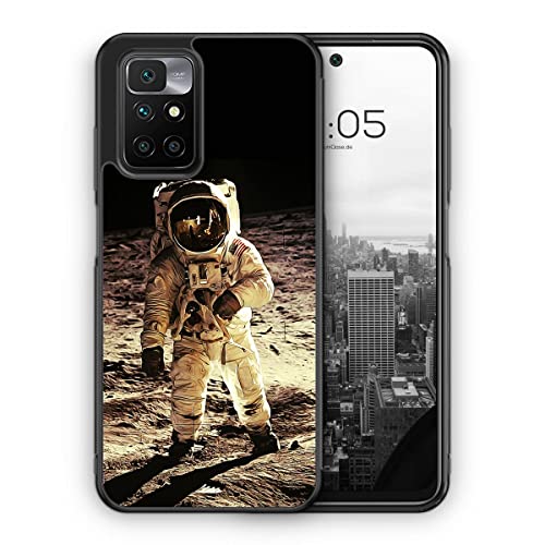 MUNIQASE Astronaut auf Mond - Silikon Hülle für Xiaomi Redmi Note 11 Pro 4G 5G - Weltraum Coole Schutzhülle Handyhülle Case Cover von MUNIQASE