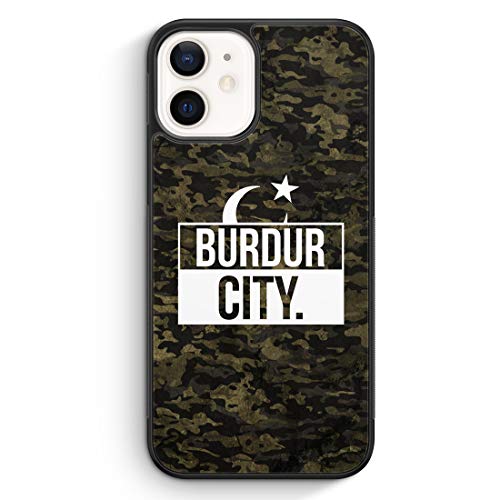 MUNIQASE Burdur City Camouflage - Silikon Hülle für iPhone 12 - Motiv Design Türkei Türkiye Türkisch Militär - Cover Handyhülle Schutzhülle Case Schale von MUNIQASE