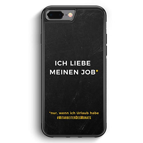 MUNIQASE Ich Liebe Meinen Job - Silikon Hülle für iPhone 7 Plus - Motiv Design Spruch Cool Lustig Witzig - Cover Handyhülle Schutzhülle Case Schale von MUNIQASE