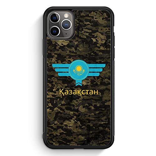 MUNIQASE Kasachstan Kazakhstan Camouflage mit Schriftzug - Silikon Hülle für iPhone 11 Pro - Motiv Design Militär Military - Cover Handyhülle Schutzhülle Case Schale von MUNIQASE