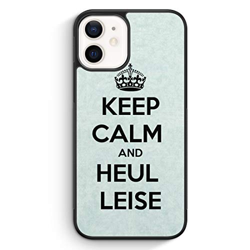 MUNIQASE Keep Calm and Heul Leise - Silikon Hülle für iPhone 12 - Motiv Design Spruch Lustig Cool Witzig - Cover Handyhülle Schutzhülle Case Schale von MUNIQASE