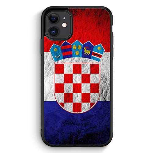 MUNIQASE Kroatien Splash Flagge Hrvatska Croatia - Silikon Hülle für iPhone 11 - Motiv Design Kroatisch - Cover Handyhülle Schutzhülle Case Schale von MUNIQASE