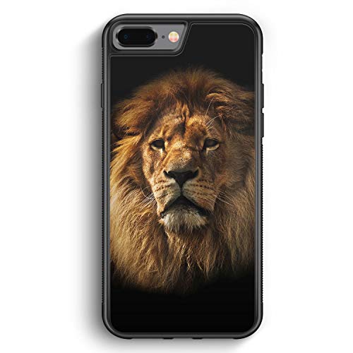 MUNIQASE Löwe Lion Foto - Silikon Hülle für iPhone 8 Plus - Motiv Design Tiere Schön Jungs Männer - Cover Handyhülle Schutzhülle Case Schale von MUNIQASE