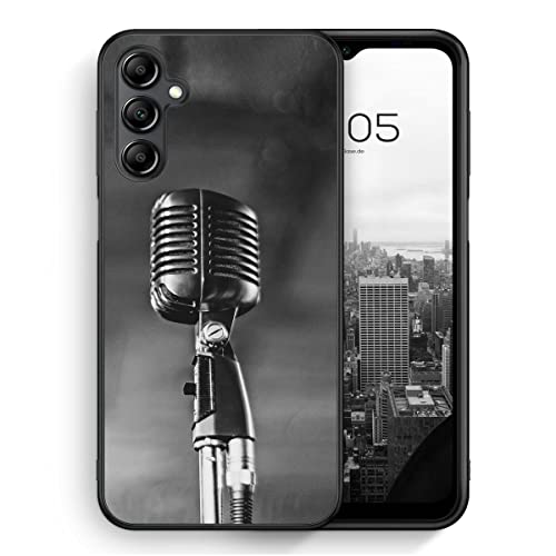 MUNIQASE Mikrofon Foto - Silikon Hülle für Samsung Galaxy A14 4G 5G - Schöne Fotografie Musik Vintage Schutzhülle Handyhülle Case Cover MUNIQASE Mikrofon Foto - Silikon Hülle für Samsung Galaxy A14 4G 5G - Schöne Fotografie Musik Vintage Schutzhülle Handyhülle Case Cover von MUNIQASE