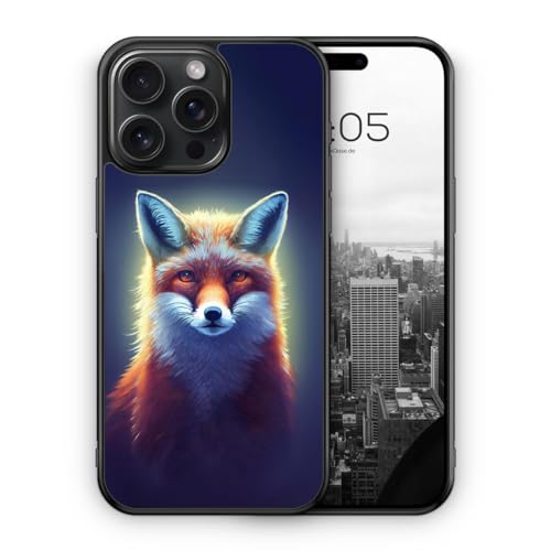 MUNIQASE Mystischer Fuchs - Silikon Hülle für iPhone 15 Pro - Schöne Tier Fuchs Schutzhülle Handyhülle Case Cover von MUNIQASE