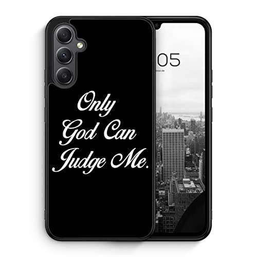 MUNIQASE Only God Can Judge Me - Silikon Hülle für Samsung Galaxy A55 5G - Spruch Coole Lässige Motivierende Schöne Christliche Schutzhülle Handyhülle Case Cover von MUNIQASE