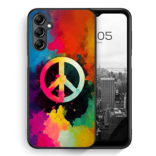 MUNIQASE Peace Splash - Silikon Hülle für Samsung Galaxy A14 4G 5G - Schöne Wasserfarben Schutzhülle Handyhülle Case Cover von MUNIQASE