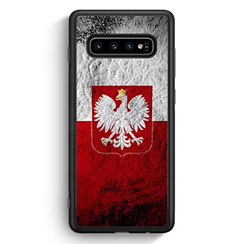 MUNIQASE Polen Splash Flagge Polska Poland - Silikon Hülle für Samsung Galaxy S10 - Motiv Design Polnisch - Cover Handyhülle Schutzhülle Case Schale von MUNIQASE