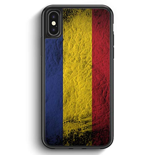 MUNIQASE Rumänien Splash Flagge Romania - Silikon Hülle für iPhone X - Motiv Design Rumänisch - Cover Handyhülle Schutzhülle Case Schale von MUNIQASE