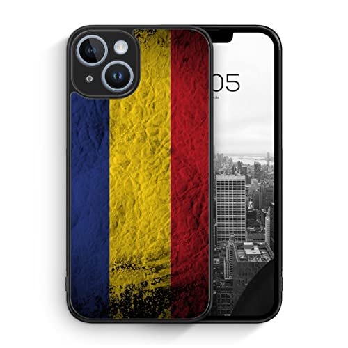 MUNIQASE Rumänien Splash Flagge - Silikon Hülle für iPhone 14 Plus - Rumänische Schutzhülle Handyhülle Case Cover von MUNIQASE