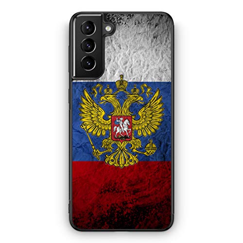 MUNIQASE Russland Splash Flagge Russia - Silikon Hülle für Samsung Galaxy S21 - Motiv Design Russisch - Cover Handyhülle Schutzhülle Case Schale von MUNIQASE