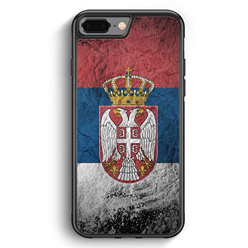 MUNIQASE Serbien Splash Flagge Serbia Srbija - Silikon Hülle für iPhone 8 Plus - Motiv Design Serbisch - Cover Handyhülle Schutzhülle Case Schale von MUNIQASE