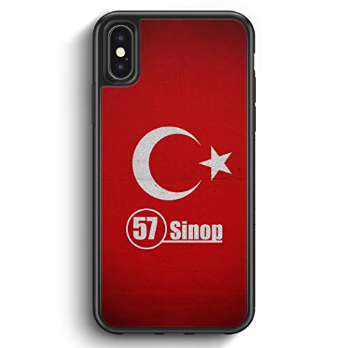 MUNIQASE Sinop 57 - Silikon Hülle für iPhone XS Cover - Motiv Design Türkei Türkiye - Handyhülle Schutzhülle Case Schale von MUNIQASE