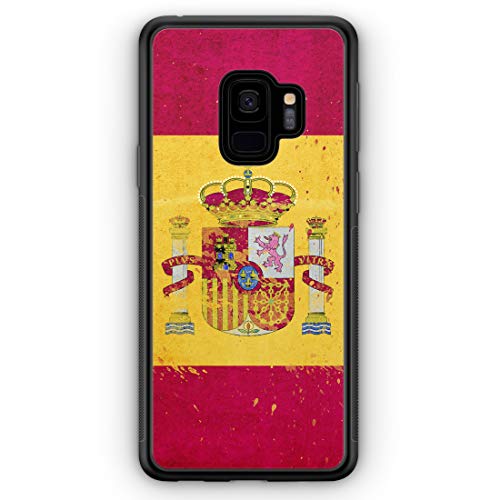 MUNIQASE Spanien Grunge Espana Spain - Silikon Hülle für Samsung Galaxy S9 - Motiv Design - Cover Handyhülle Schutzhülle Case Schale von MUNIQASE