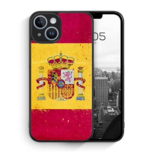 MUNIQASE Spanien Grunge - Silikon Hülle für iPhone 14 - Spanische Schutzhülle Handyhülle Case Cover von MUNIQASE