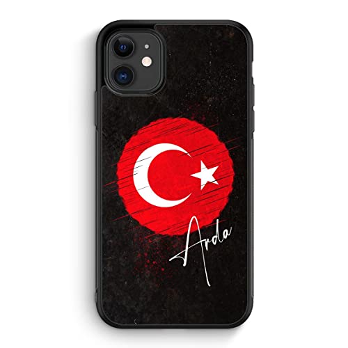 MUNIQASE Türkei mit Wunschname - Silikon Hülle für iPhone 11 - Personalisierte Wunschname Türkische Schutzhülle Handyhülle Case Cover von MUNIQASE