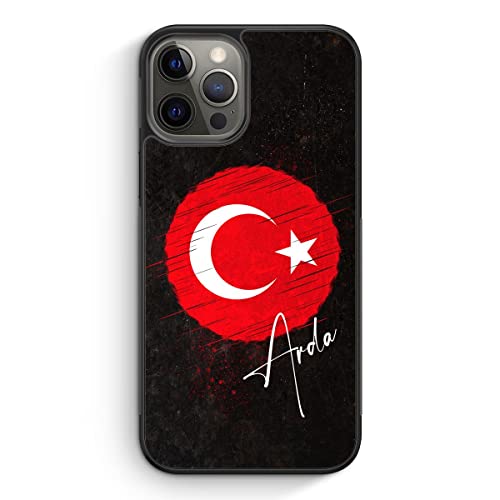 MUNIQASE Türkei mit Wunschname - Silikon Hülle für iPhone 12 Pro Max - Personalisierte Wunschname Türkische Schutzhülle Handyhülle Case Cover von MUNIQASE