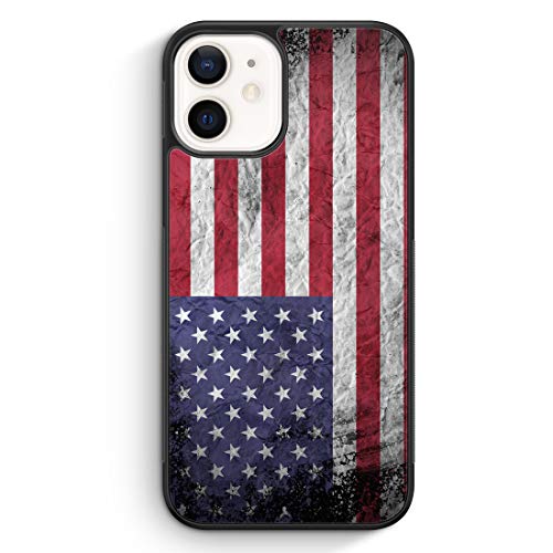 MUNIQASE USA Amerika Splash Flagge - Silikon Hülle für iPhone 12 Mini - Motiv Design Amerikanisch Vereinigte Staaten American National - Cover Handyhülle Schutzhülle Case Schale von MUNIQASE