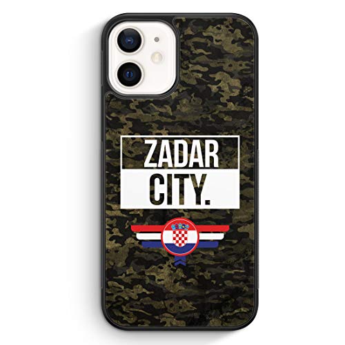 MUNIQASE Zadar City Camouflage Kroatien - Silikon Hülle für iPhone 12 Mini - Motiv Design Kroatisch Hrvatska Croatia - Cover Handyhülle Schutzhülle Case Schale von MUNIQASE