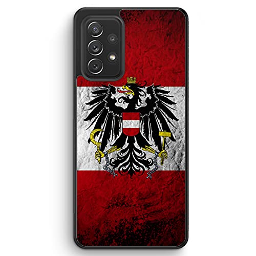 Österreich Splash Austria Flagge - Silikon Hülle für Samsung Galaxy A72 - Motiv Design Mädchen Muster Frauen Damen Schön - Cover Handyhülle Schutzhülle Case Schale von MUNIQASE