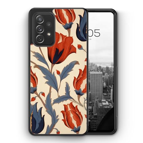 Osmanisches Tulip Muster - Silikon Hülle für Samsung Galaxy A52s 5G - Türkische Muster Verzierte Blumen Orientalische Schutzhülle Handyhülle Case Cover von MUNIQASE