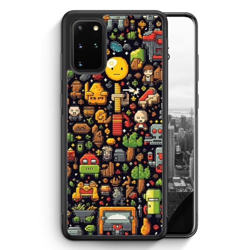 Retro Pixel Art - Silikon Hülle für Samsung Galaxy S20 - Muster Gamer Gaming Pixel Art Retro Schutzhülle Handyhülle Case Cover von MUNIQASE