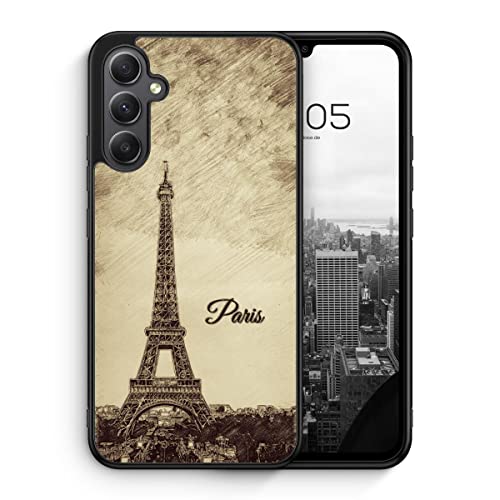 Vintage Panorama Paris Eiffelturm - Silikon Hülle für Samsung Galaxy S24 - Vintage Städte Schön Sehenswürdigkeiten Schutzhülle Handyhülle Case Cover von MUNIQASE