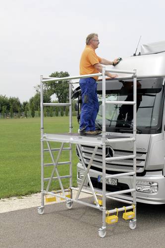 Günzburger Steigtechnik MUNK 115701 Aluminium Gerüst klappbar, fahrbar Arbeitshöhe (max.): 3.6m S von MUNK Günzburger Steigtechnik