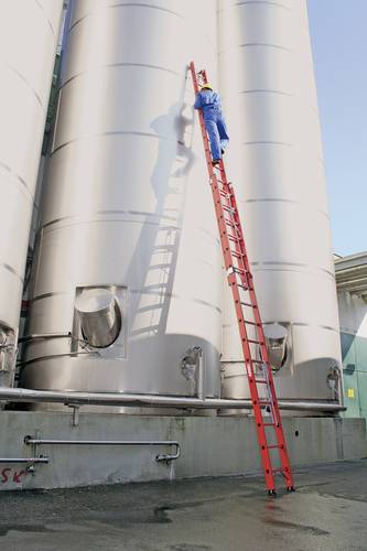 Günzburger Steigtechnik MUNK 36112 Vollkunststoff Schiebeleiter Arbeitshöhe (max.): 7.4m Rot 22.3kg von MUNK Günzburger Steigtechnik