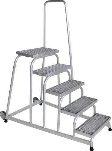Günzburger Steigtechnik MUNK 51025 Aluminium Treppe Arbeitshöhe (max.): 3m Silber 20kg von MUNK Günzburger Steigtechnik
