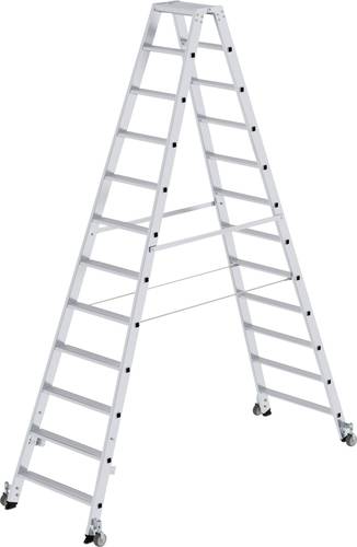 MUNK Günzburger Steigtechnik 41224 Aluminium Stufen-Stehleiter Arbeitshöhe (max.): 4.5m von MUNK Günzburger Steigtechnik