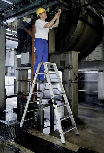 MUNK Günzburger Steigtechnik 41647 Aluminium Stufen-Stehleiter Arbeitshöhe (max.): 5m von MUNK Günzburger Steigtechnik